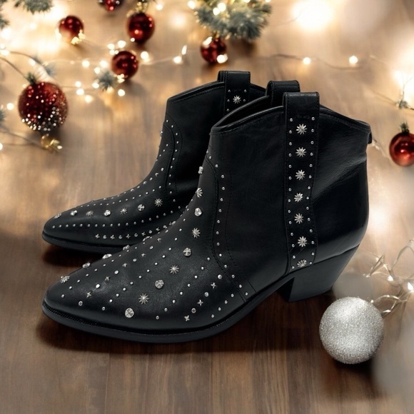 Sam Edelman Women's Brian Western Boot Black Leather size 8 - Picture 5 of 13